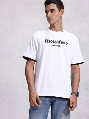 WROGN Printed Men Round Neck White T-Shirt