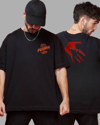 dos hermanos Printed Men Round Neck Black T-Shirt