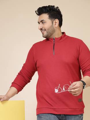 RIGO Solid Men Polo Neck Maroon T-Shirt