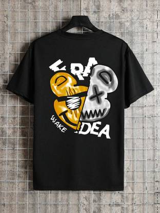 Benny Brooks Graphic Print Men Round Neck Black T-Shirt