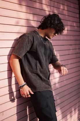 BEEFITS Printed Men Crew Neck Black T-Shirt