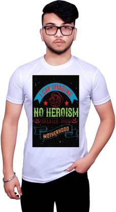 Graphic Print Men White T-Shirt