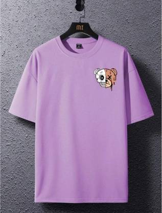 FURRR Printed Men Round Neck Purple T-Shirt