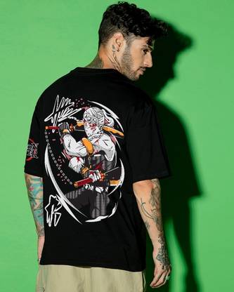 BEWAKOOF Graphic Print Men Round Neck Black T-Shirt