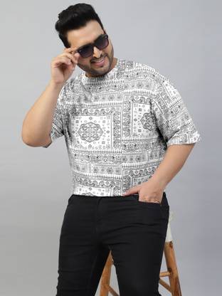 Veirdo Printed Men Round Neck White T-Shirt
