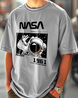 AUSK Printed Men Round Neck Grey T-Shirt