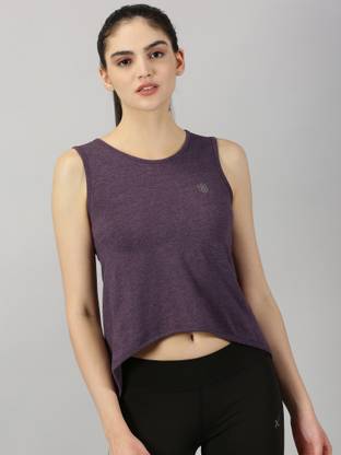 DOMIN8 Casual Solid Women Purple Top