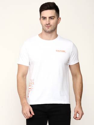 Printed Men White T-Shirt