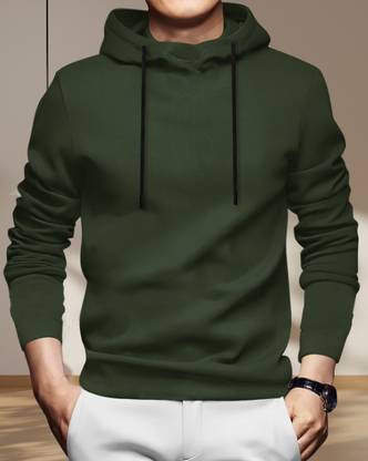 Solid Men Dark Green T-Shirt