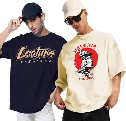 Leotude Printed Men Round Neck Multicolor T-Shirt