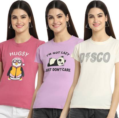 Printed Women Multicolor T-Shirt