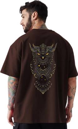 HADAR Graphic Print Men Round Neck Brown T-Shirt