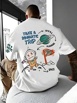 Mavinclub Printed, Typography Men Round Neck White T-Shirt