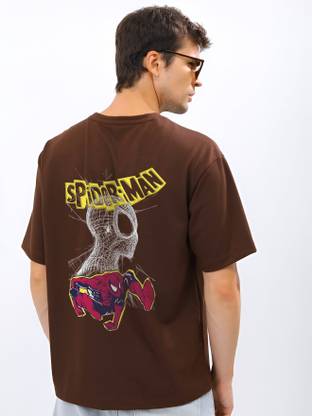 Jack Paris Solid Men Round Neck Brown T-Shirt