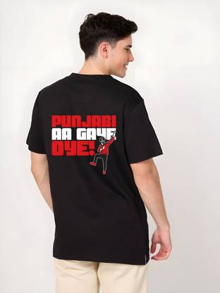 Moda Rapido Graphic Print Men Round Neck Black T-Shirt