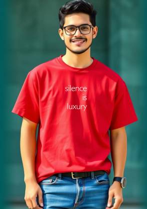 UrGear Printed Men Round Neck Red T-Shirt