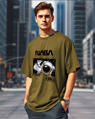 AUSK Printed Men Round Neck Green T-Shirt