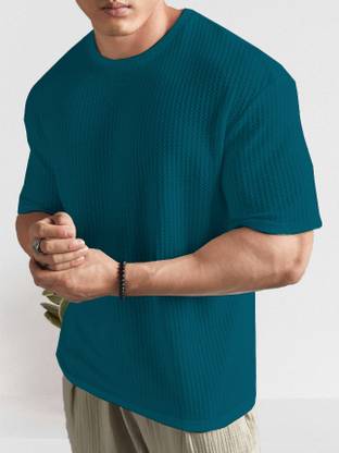 Madfrog Solid Men Round Neck Dark Green T-Shirt