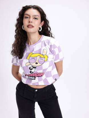 Kook N Keech Printed Women Round Neck White T-Shirt