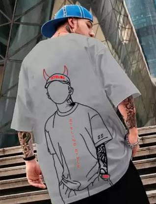 Stelino Printed Men Round Neck Multicolor T-Shirt