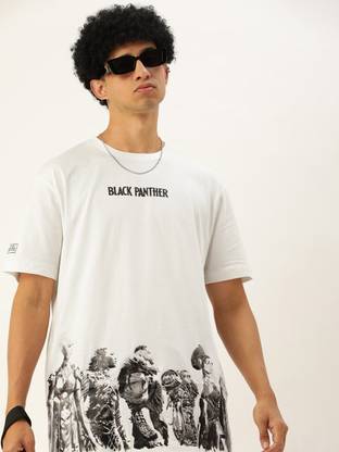 Kook N Keech Printed Men Round Neck White T-Shirt