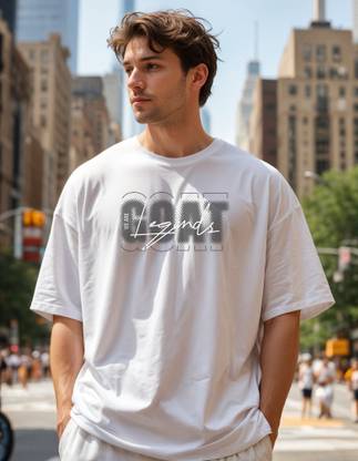 Smartees Printed Men Round Neck White T-Shirt