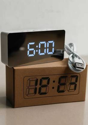 BabaTradeers Digital White Clock