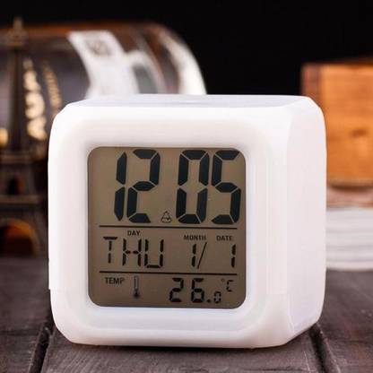 RHONNIUM Digital White Clock