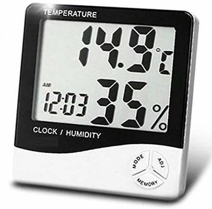 SP Electron HTC-1 Digital Hygrometer Thermometer Humidity Meter With Clock LCD Display PWM Solar Charge Controller