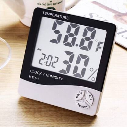 Black mirror Analog-Digital black and white Clock