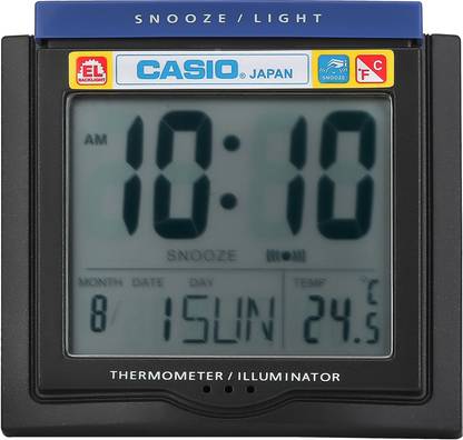 CASIO Digital Black, White Clock
