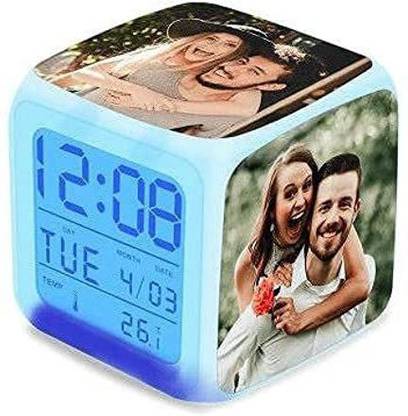 Hello print india Digital White Clock