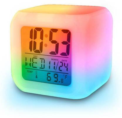 STARGLARE Digital Color Change Led Alarm Clock Calendar Temperature Desktop Digital Clocks Table Backlight Light Decoration Clock