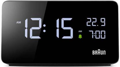 Braun Digital Black Clock