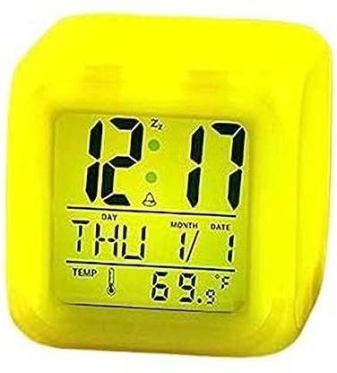 Jadoo Digital Yellow, White, Multicolor Clock