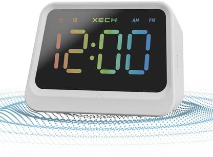 xech Digital White Clock