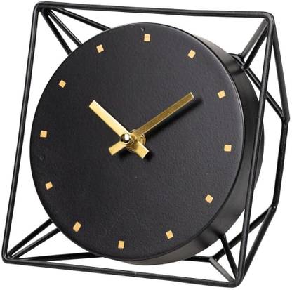 Equater Analog Black Clock
