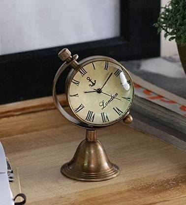Nutts Analog Brass Clock