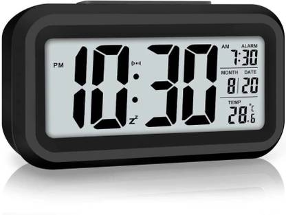 omkarzone Digital Black Clock