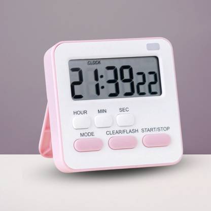 Lellow Digital Pink Clock