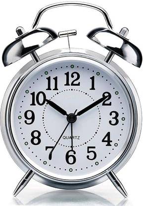 PORMONO Analog Silver Clock