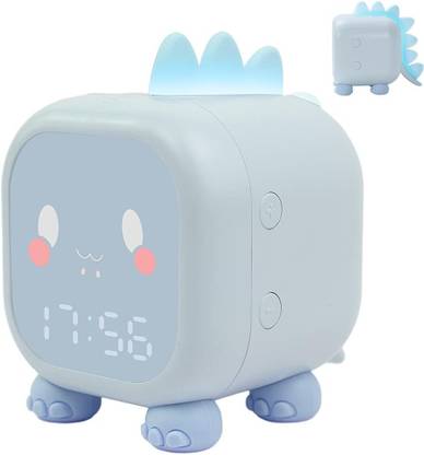 X88 Pro Digital LED Clock: Adorable Children Dinosaur Alarm Clock Large-Screen, Voice-activated Clock