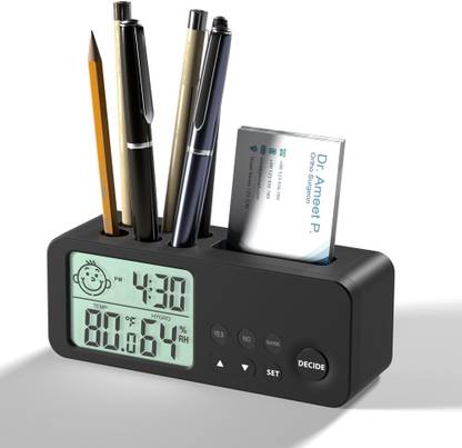 everyday organisers Digital Black Clock