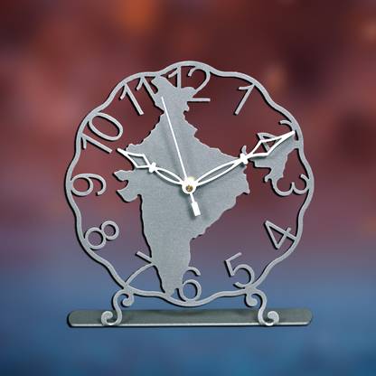 RAYART Analog Silver Clock