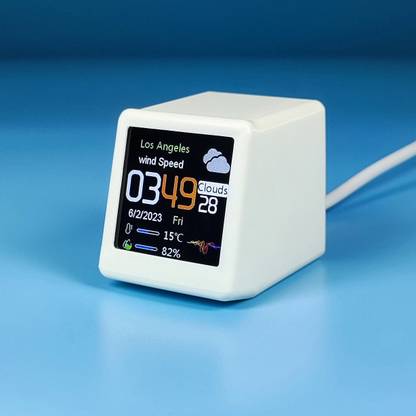 CAIDEN Digital White Clock
