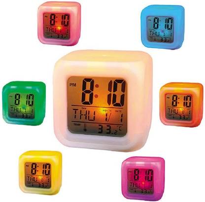 GadgetCart Digital 7 colour Clock