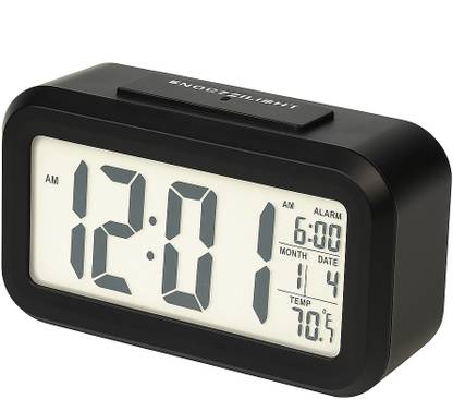 PRIMOROSE Digital Black Clock