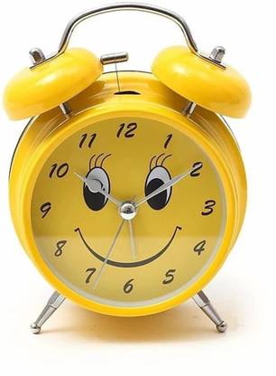 BHATIA Analog Yellow Clock