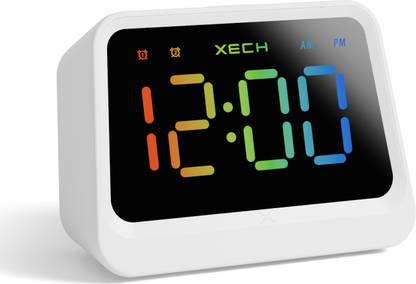 xech Digital White Clock