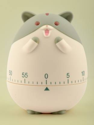 ComicSense Analog Green Cute Squirrel Mechanical Timer Alarm Clock No Battery Required, Reminder Clock